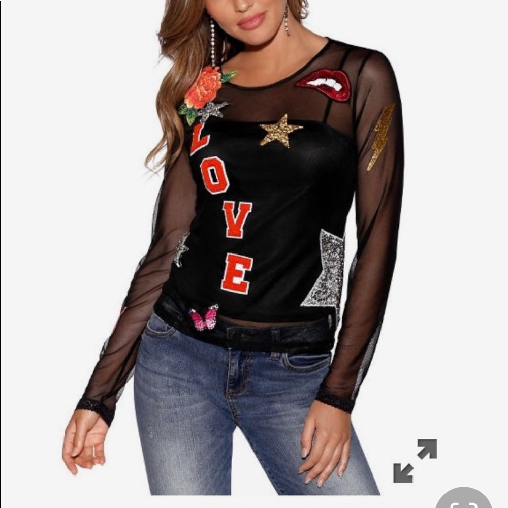 Alexia Admor for Boston Proper Mesh Top with Cami